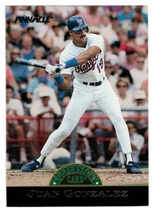 Juan Gonzalez - Texas Rangers (MLB Baseball Card) 1993 Pinnacle Cooperstown # 25 Mint