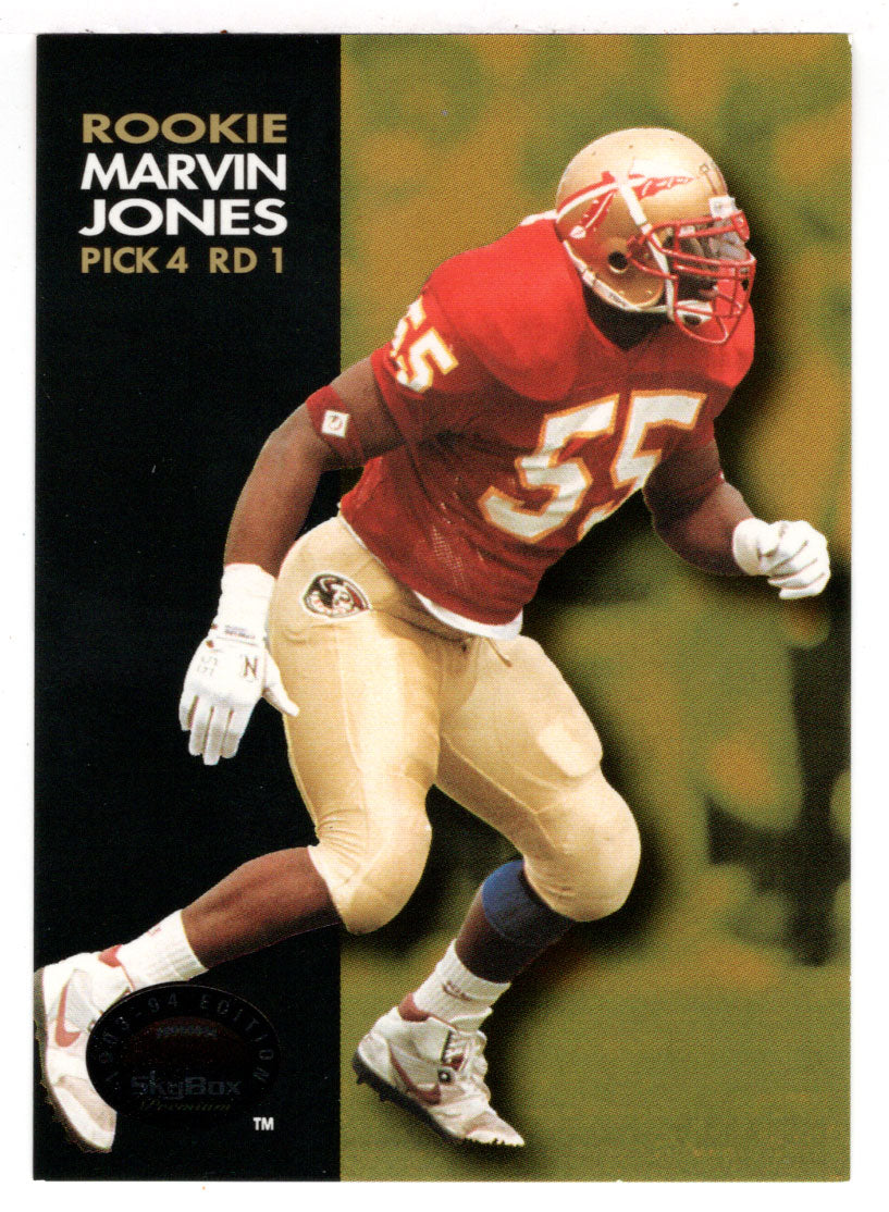 Marvin Jones RC - New York Jets (NFL Football Card) 1993 Skybox Premium # 169 Mint