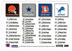 Checklist # 1 (NFL Football Card) 1993 Skybox Premium # 266 Mint