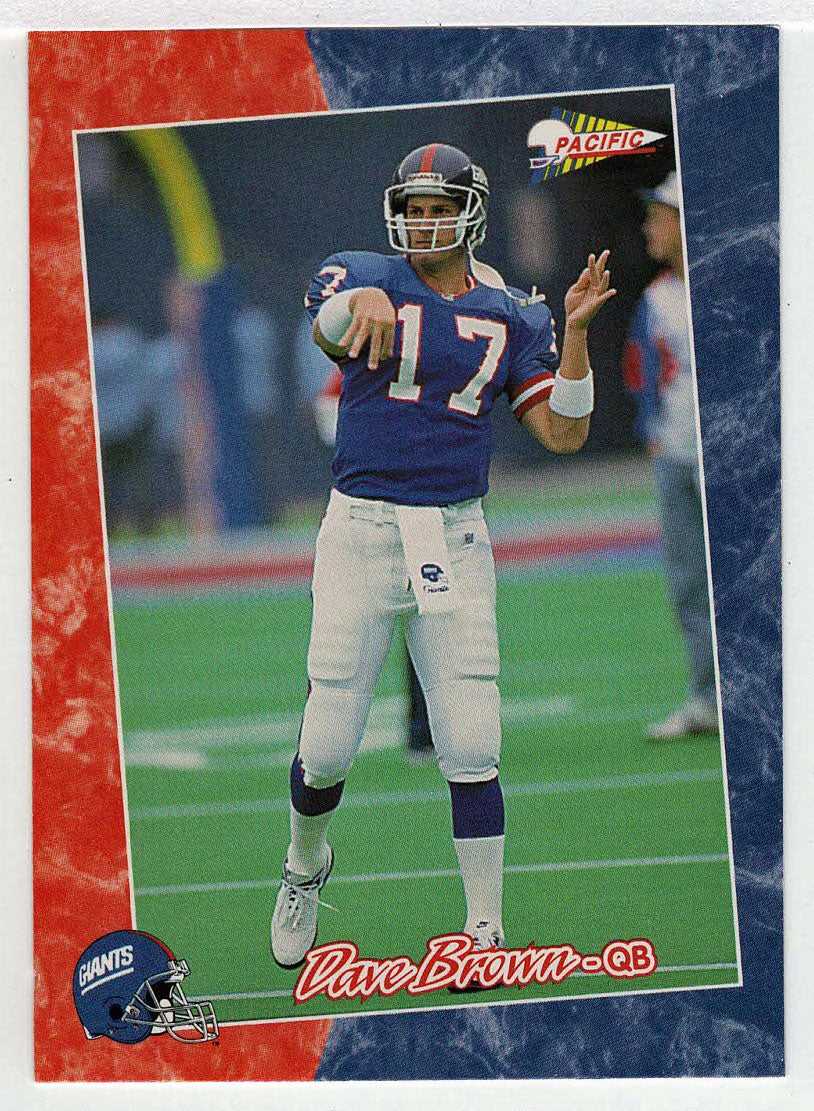 Dave Brown RC - New York Giants (NFL Football Card) 1993 Pacific # 44 Mint