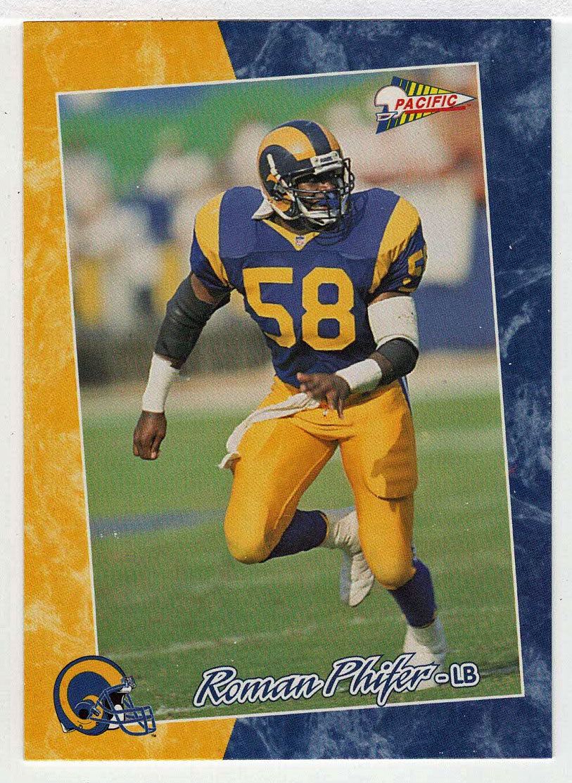 Roman Phifer - Los Angeles Rams (NFL Football Card) 1993 Pacific # 196 Mint