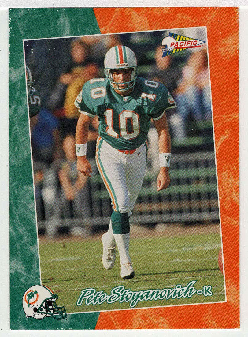 Pete Stoyanovich - Miami Dolphins (NFL Football Card) 1993 Pacific # 223 Mint