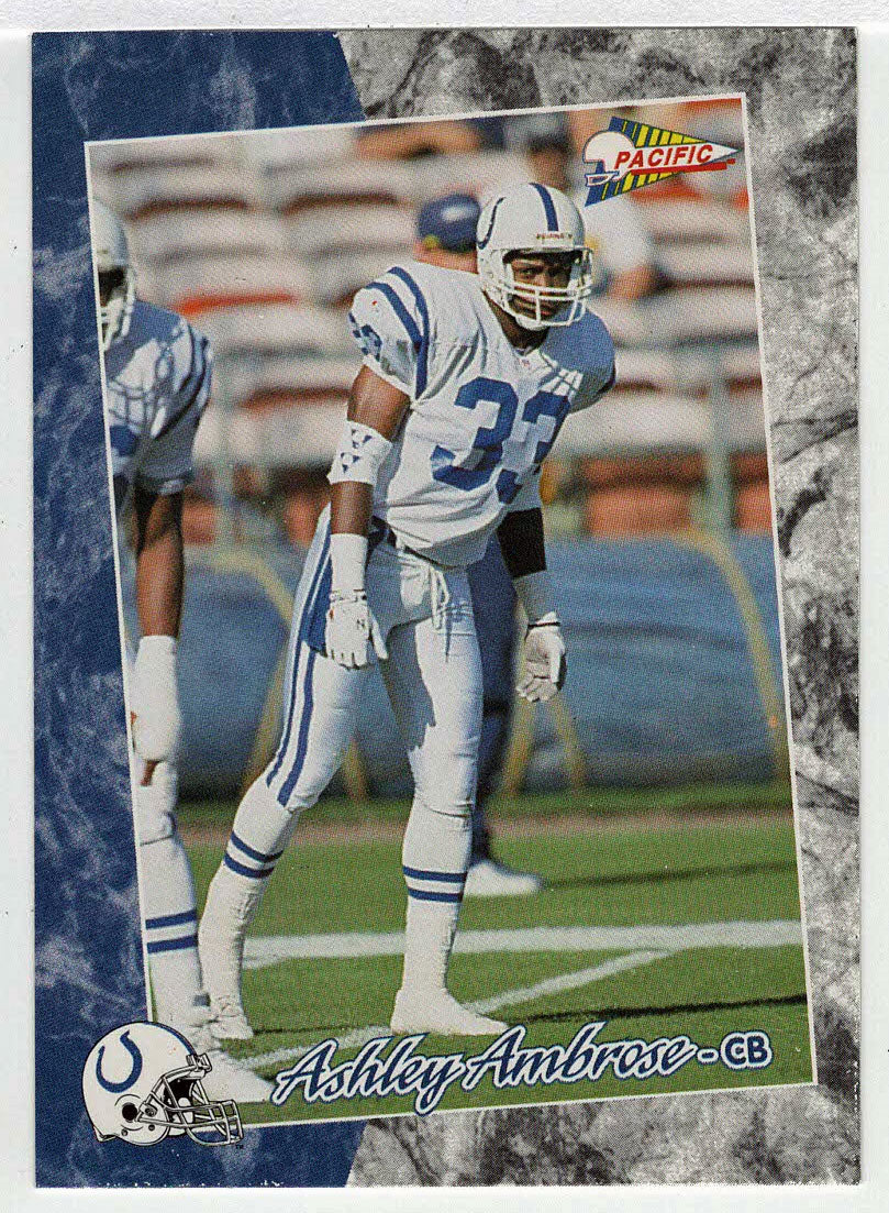 Ashley Ambrose - Indianapolis Colts (NFL Football Card) 1993 Pacific # 225 Mint