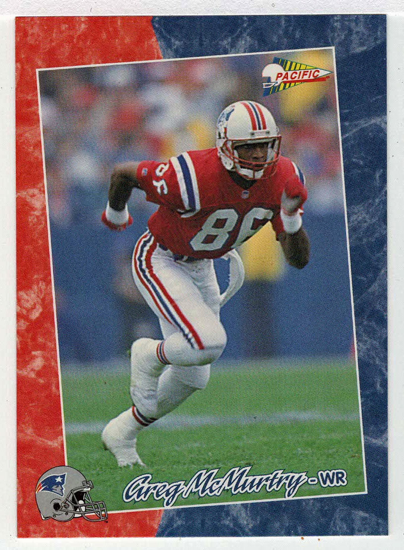 Greg McMurtry - New England Patriots (NFL Football Card) 1993 Pacific # 263 Mint