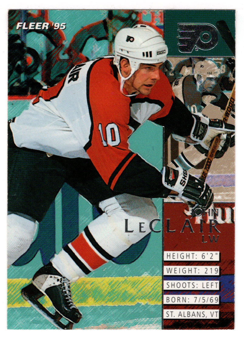 John LeClair - Philadelphia Flyers (NHL Hockey Card) 1994-95 Fleer # 156 Mint