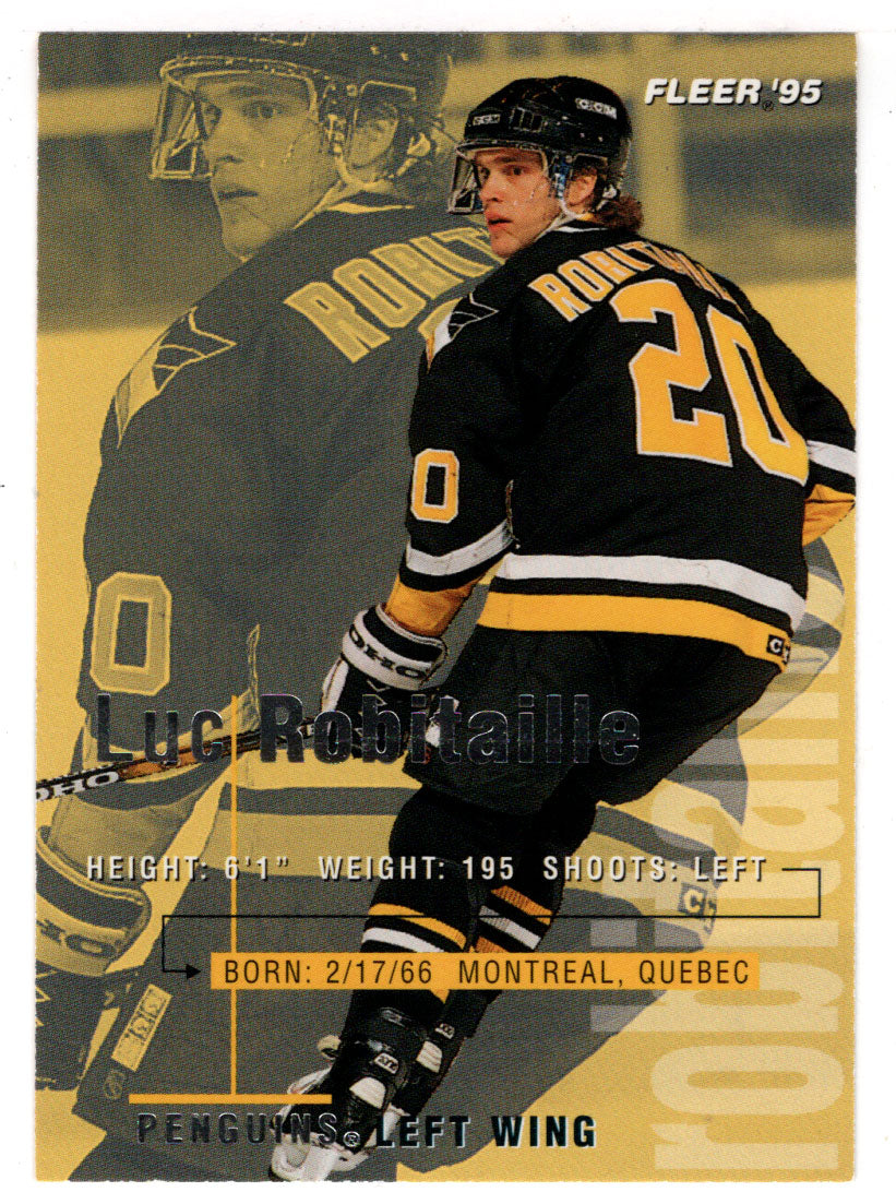 Luc Robitaille - Pittsburgh Penguins (NHL Hockey Card) 1994-95 Fleer # 167 Mint