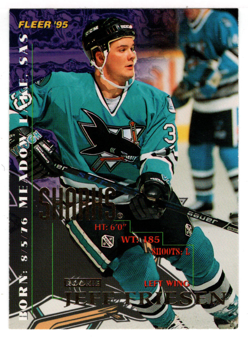 Jeff Friesen - San Jose Sharks (NHL Hockey Card) 1994-95 Fleer # 196 Mint