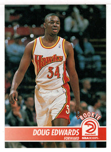 Doug Edwards - Atlanta Hawks (NBA Basketball Card) 1994-95 Hoops # 3 Mint