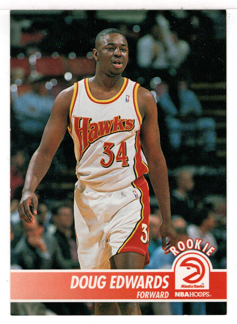 Doug Edwards - Atlanta Hawks (NBA Basketball Card) 1994-95 Hoops # 3 Mint