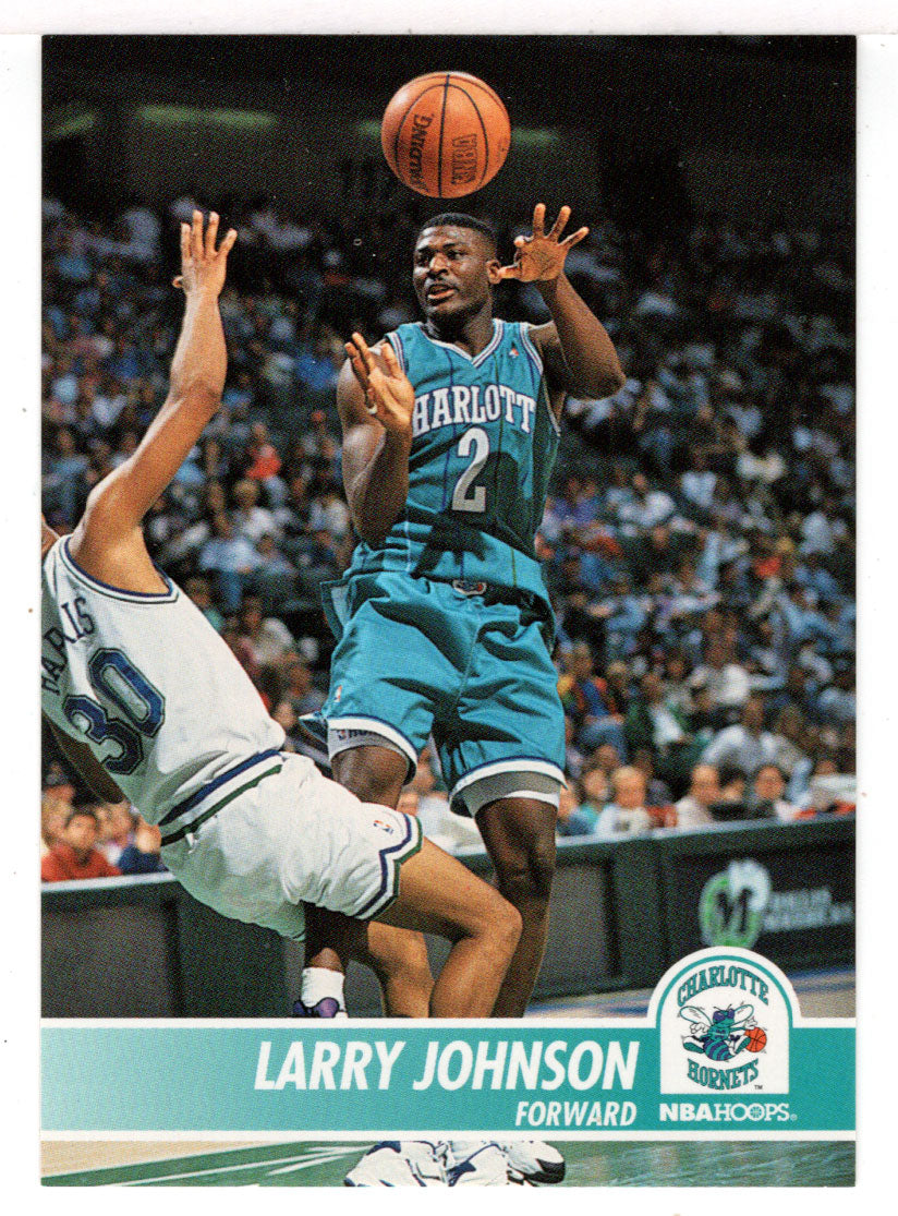 Larry Johnson - Charlotte Hornets (NBA Basketball Card) 1994-95 Hoops # 21 Mint