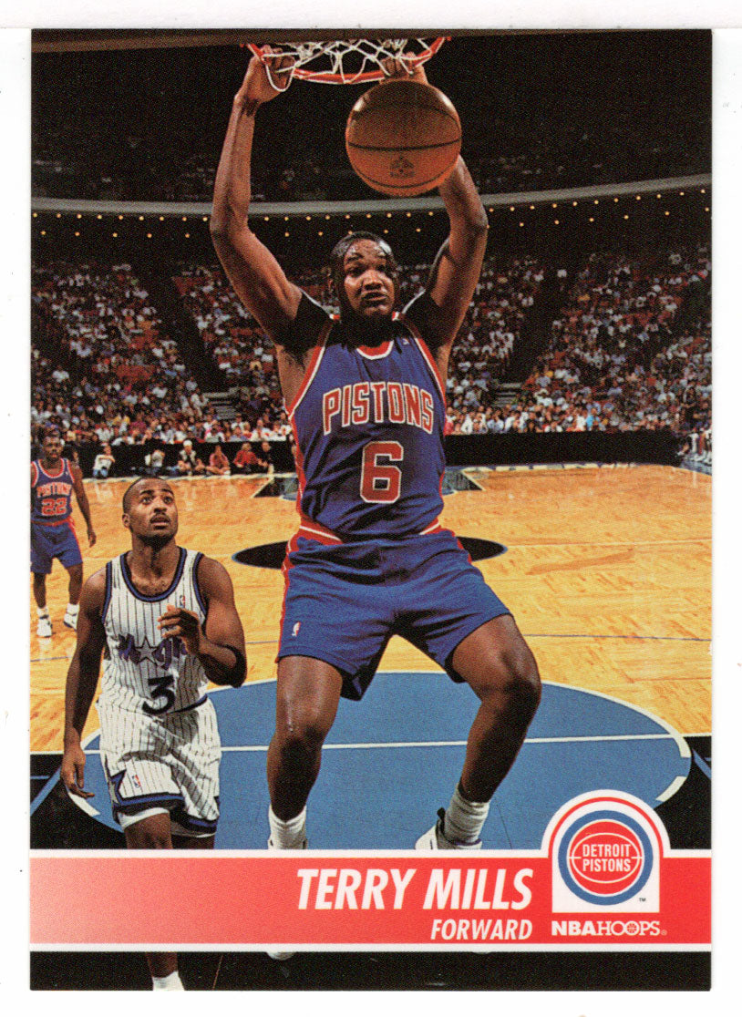 Terry Mills - Detroit Pistons (NBA Basketball Card) 1994-95 Hoops # 62 Mint