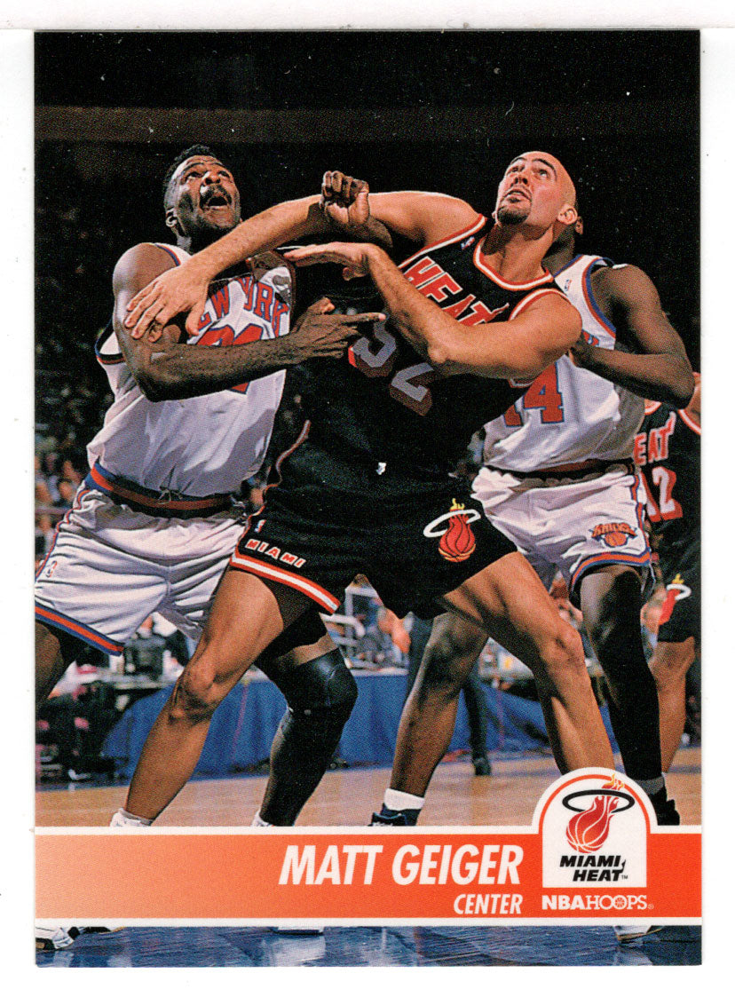 Matt Geiger - Miami Heat (NBA Basketball Card) 1994-95 Hoops # 108 Mint