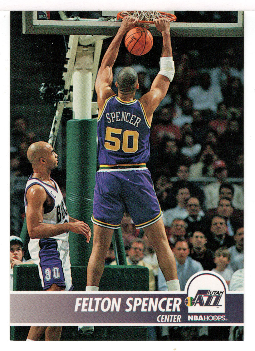 Felton Spencer - Utah Jazz (NBA Basketball Card) 1994-95 Hoops # 213 Mint