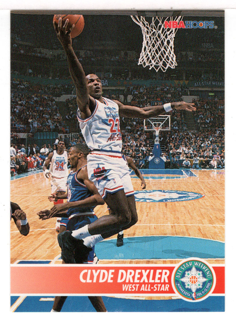 Clyde Drexler - Portland Trail Blazers - 1994 All-Star Game (NBA Basketball Card) 1994-95 Hoops # 239 Mint