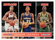 Mahmoud Abdul-Rauf - Reggie Miller - Ricky Pierce - League Leaders (NBA Basketball Card) 1994-95 Hoops # 255 Mint