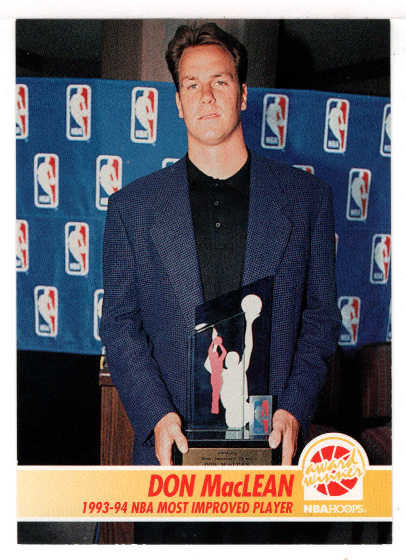 Don MacLean - Washington Bullets - Award Winners (NBA Basketball Card) 1994-95 Hoops # 265 Mint