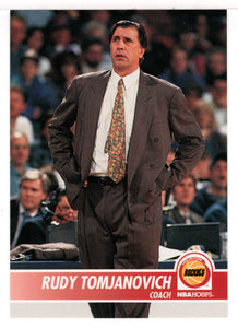 Rudy Tomjanovich - Houston Rockets - NBA Coach (NBA Basketball Card) 1994-95 Hoops # 283 Mint