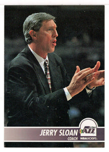 Jerry Sloan - Utah Jazz - NBA Coach (NBA Basketball Card) 1994-95 Hoops # 295 Mint
