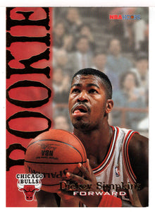 Dickey Simpkins RC - Chicago Bulls (NBA Basketball Card) 1994-95 Hoops # 314 Mint