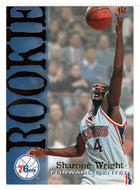 Sharone Wright RC - Philadelphia 76ers (NBA Basketball Card) 1994-95 Hoops # 361 Mint