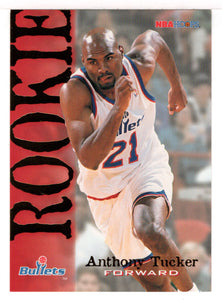 Anthony Tucker RC - Washington Bullets (NBA Basketball Card) 1994-95 Hoops # 381 Mint