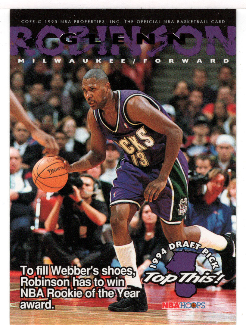 Glenn Robinson - Chris Webber - Milwaukee Bucks - Washington Bullets - Top This! (NBA Basketball Card) 1994-95 Hoops # 421 Mint