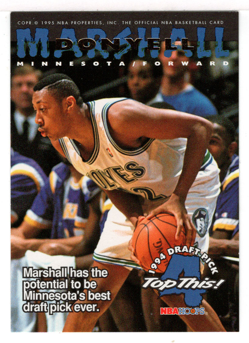 Donyell Marshall - Jamal Mashburn - Minnesota Timberwolves - Dallas Mavericks - Top This! (NBA Basketball Card) 1994-95 Hoops # 424 Mint