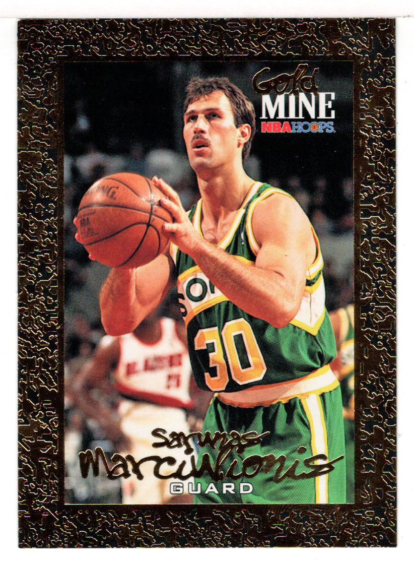 Sarunas Marciulionis - Seattle SuperSonics - Gold Mine (NBA Basketball Card) 1994-95 Hoops # 449 Mint
