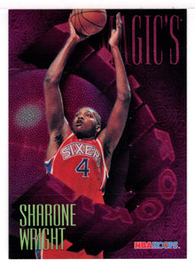 Sharone Wright - Philadelphia 76ers - Magic's All Rookie Team Foil-Tech (NBA Basketball Card) 1994-95 Hoops # FAR 6 Mint