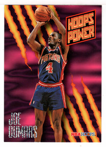 Joe Dumars - Detroit Pistons - Power Ratings (NBA Basketball Card) 1994-95 Hoops # PR 15 Mint