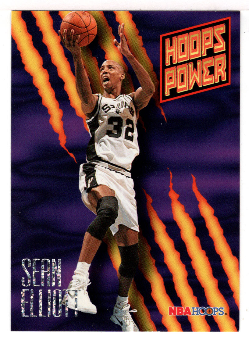 Sean Elliott - San Antonio Spurs - Power Ratings (NBA Basketball Card) 1994-95 Hoops # PR 47 Mint
