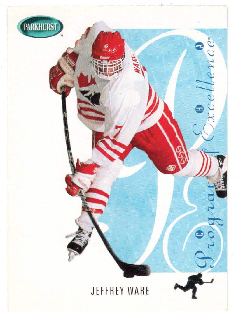 Jeff Ware - Program of Excellence (NHL Hockey Card) 1994-95 Parkhurst SE # SE 257 Mint