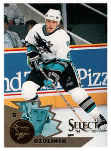 Sandis Ozolinsh - San Jose Sharks (NHL Hockey Card) 1994-95 Pinnacle Select # 63 Mint