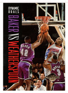 Clarence Weatherspoon - Vin Baker - Philadelphia 76ers - Milwaukee Bucks - Dynamic Duals (NBA Basketball Card) 1994-95 SkyBox Premium # 192 Mint