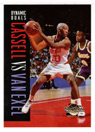 Sam Cassell - Nick Van Exel - Houston Rockets - Los Angeles Lakers - Dynamic Duals (NBA Basketball Card) 1994-95 SkyBox Premium # 195 Mint
