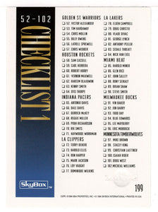 Checklist # 1 (NBA Basketball Card) 1994-95 SkyBox Premium # 199 Mint