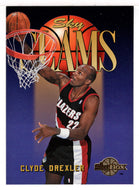 Clyde Drexler - Portland Trail Blazers - Sky Slams (NBA Basketball Card) 1994-95 SkyBox Premium # 304 Mint