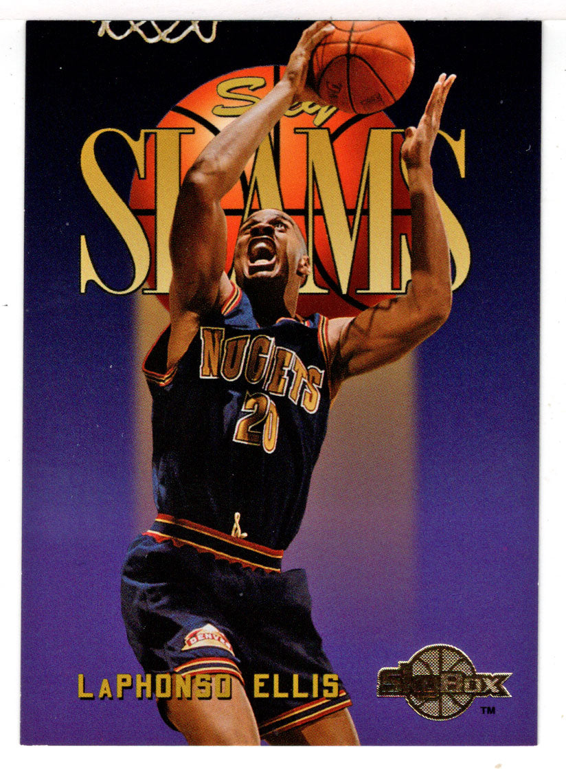 LaPhonso Ellis - Denver Nuggets - Sky Slams (NBA Basketball Card) 1994-95 SkyBox Premium # 305 Mint