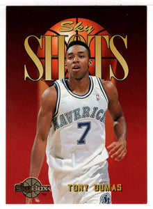 Tony Dumas - Dallas Mavericks - Sky Shots (NBA Basketball Card) 1994-95 SkyBox Premium # 316 Mint