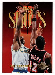 Tim Hardaway - Golden State Warriors - Sky Shots (NBA Basketball Card) 1994-95 SkyBox Premium # 317 Mint