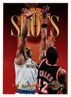 Tim Hardaway - Golden State Warriors - Sky Shots (NBA Basketball Card) 1994-95 SkyBox Premium # 317 Mint