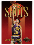 John Stockton - Utah Jazz - Sky Shots (NBA Basketball Card) 1994-95 SkyBox Premium # 324 Mint