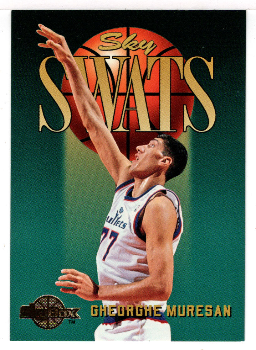 Gheorghe Muresan - Washington Bullets - Sky Swats (NBA Basketball Card) 1994-95 SkyBox Premium # 331 Mint