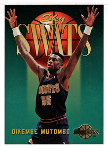 Dikembe Mutombo - Denver Nuggets - Sky Swats (NBA Basketball Card) 1994-95 SkyBox Premium # 332 Mint