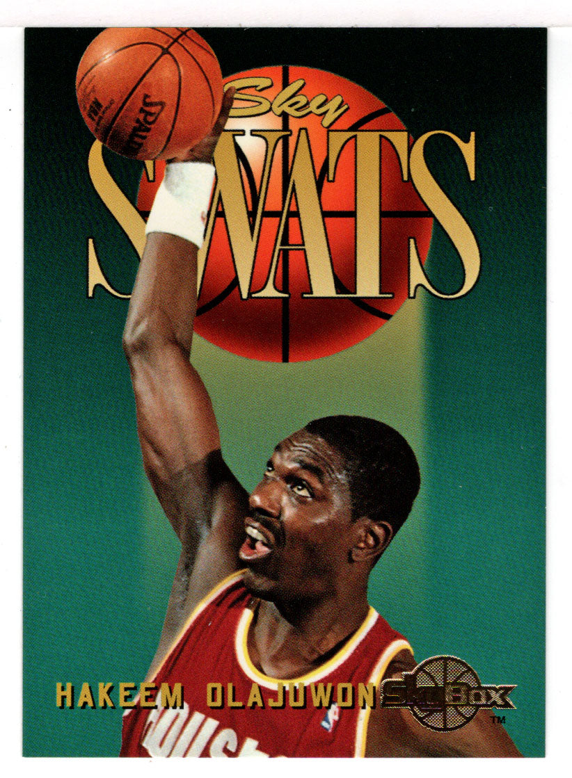 Hakeem Olajuwon - Houston Rockets - Sky Slams (NBA Basketball Card) 1994-95  SkyBox Premium # 333 Mint