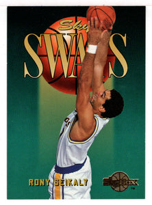 Rony Seikaly - Golden State Warriors - Sky Swats (NBA Basketball Card) 1994-95 SkyBox Premium # 337 Mint