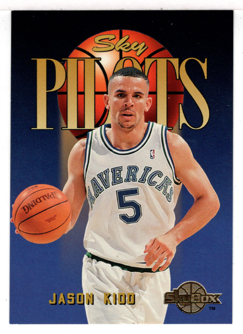 Jason Kidd - Dallas Mavericks - Sky Pilots (NBA Basketball Card) 1994-95 SkyBox Premium # 343 Mint