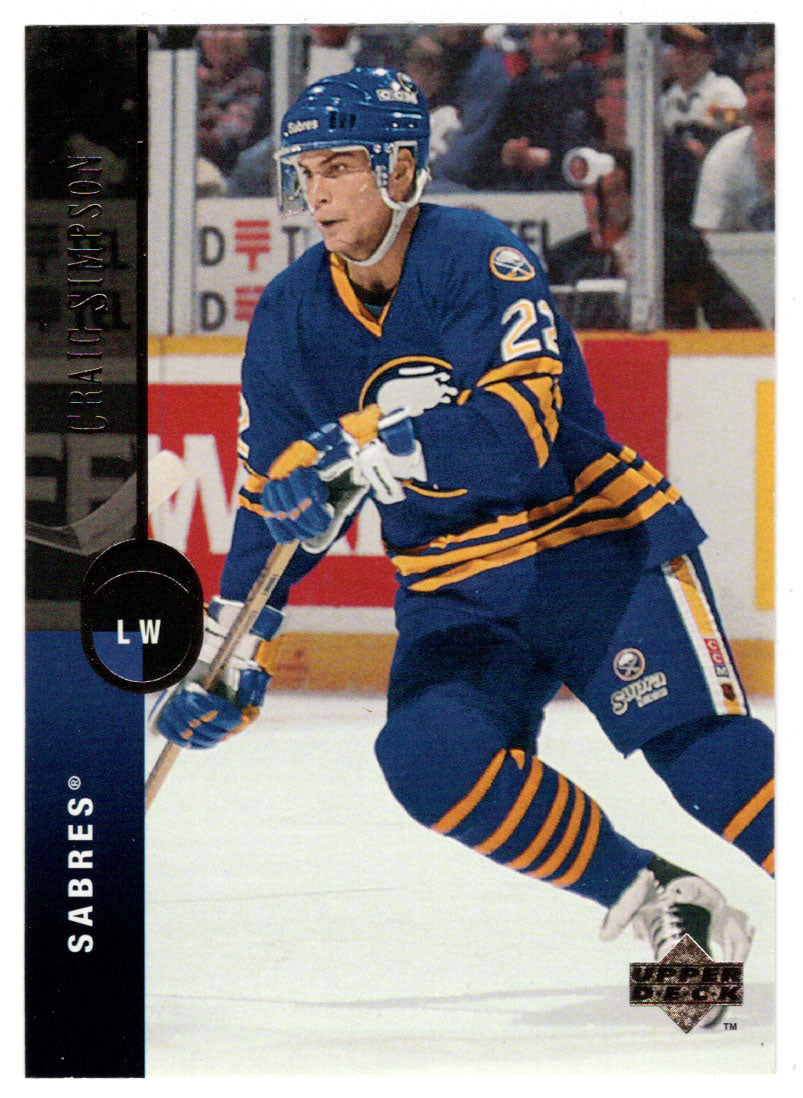 Craig Simpson - Buffalo Sabres (NHL Hockey Card) 1994-95 Upper Deck # 50 Mint