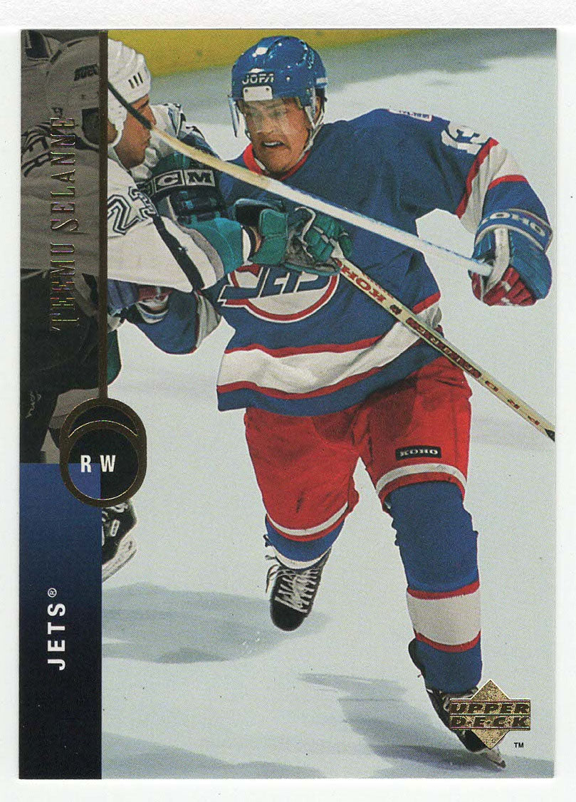 Teemu Selanne - Winnipeg Jets (NHL Hockey Card) 1994-95 Upper Deck # 90 Mint