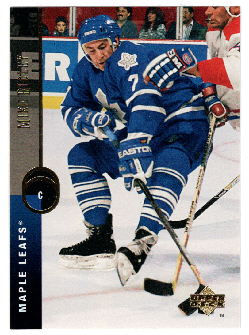 Mike Ridley - Toronto Maple Leafs (NHL Hockey Card) 1994-95 Upper Deck # 177 Mint